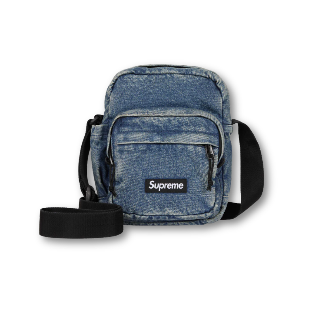 Supreme Denim Shoulder Bag Washed Indigo