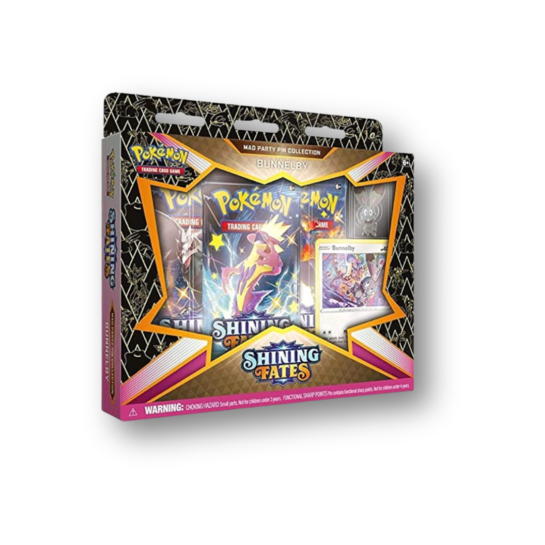 Pokémon TCG Sword & Shield Shining Fates Mad Party Pin Collection Bunnelby