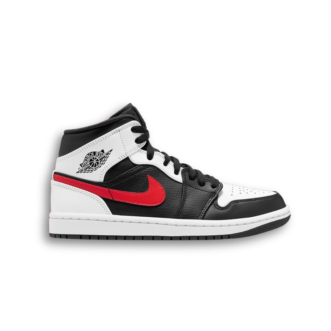 Air Jordan 1 Mid Black Chile Red White