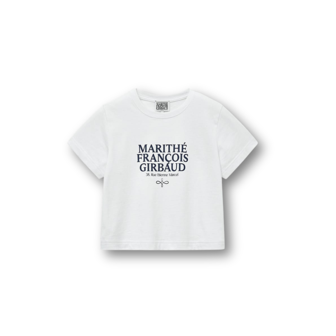 Marithé François Girbaud Mouvement W Aerocool Crop Tee White