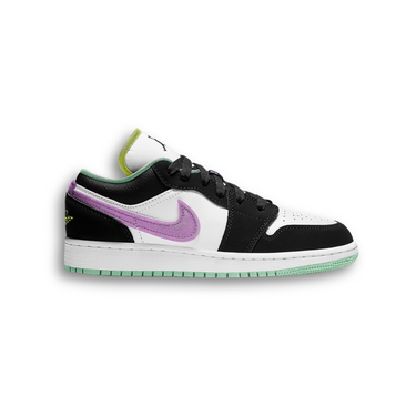 Air Jordan 1 Low Green Glow Violet Shock (GS)