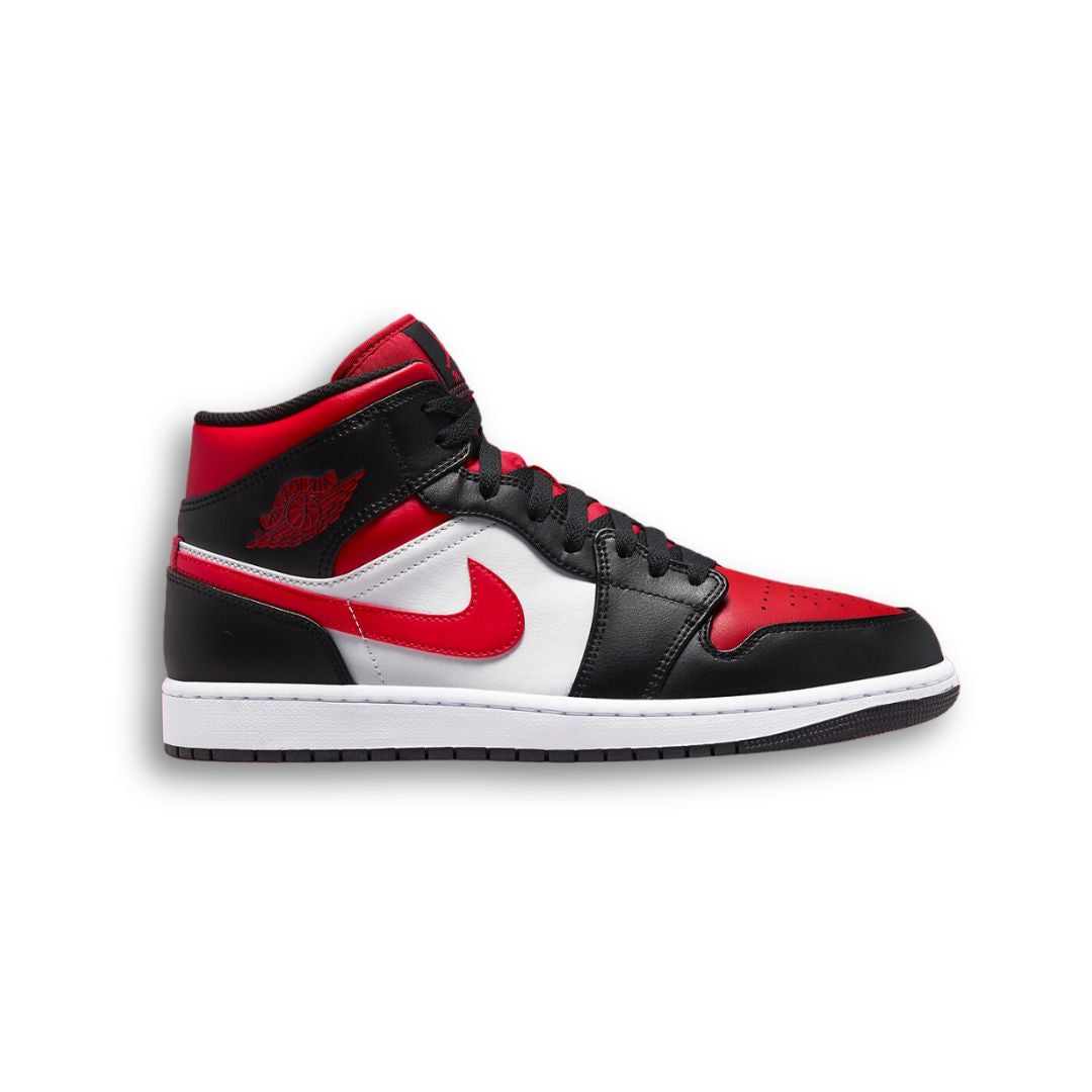 Air Jordan 1 Mid Black Fire Red (GS)