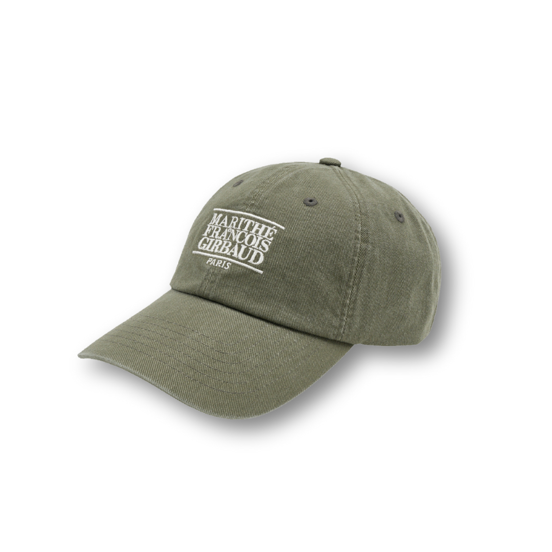 Marithé François Girbaud Washed Small Classic Logo Cap Khaki
