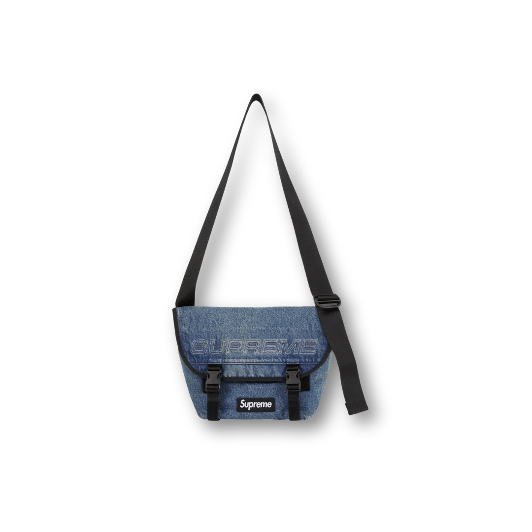 Supreme Denim Messenger Bag Washed Indigo (FW25)