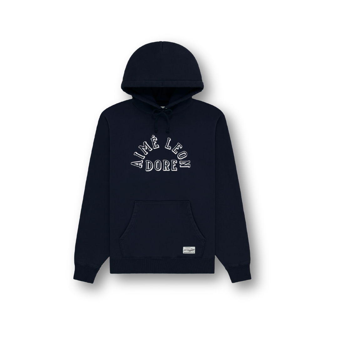 Aimé Leon Dore Collegiate Logo Hoodie Navy Blazer