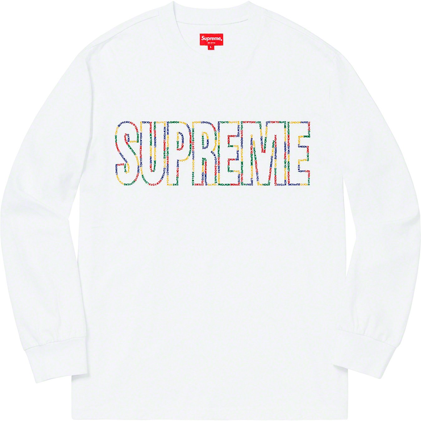 Supreme International L/S tee White