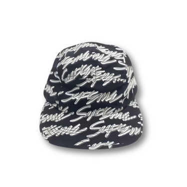 Supreme Signature Script Logo Camp Cap Black