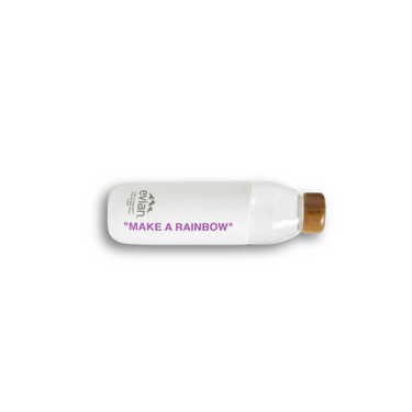 EVIAN BY VIRGIL ABLOH x SOMA Make A Rainbow Refillable Glass Water Bottle White/Purple