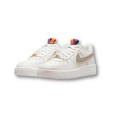 Nike Air Force 1 LV8 Double Swoosh Silver Gold (GS)