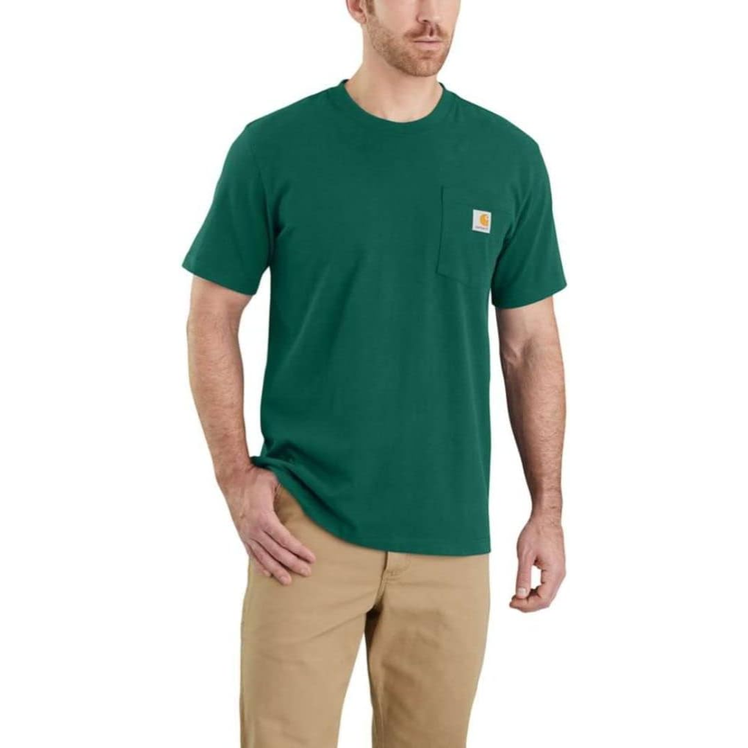 Carhartt Men's Loose Fit Heavyweight Short-Sleeve Pocket T-Shirt North Woods Heather