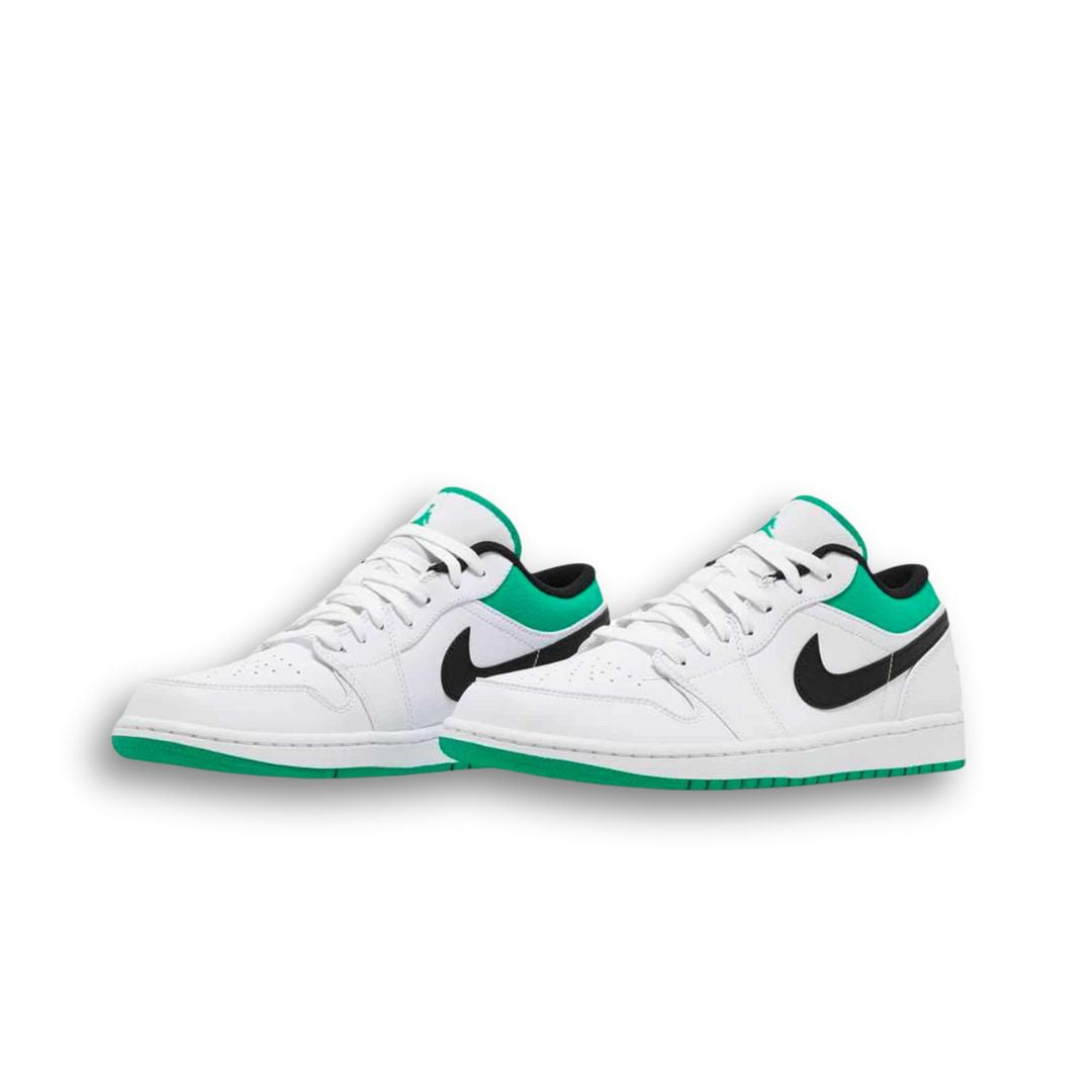 Jordan 1 Low White Lucky Green Black