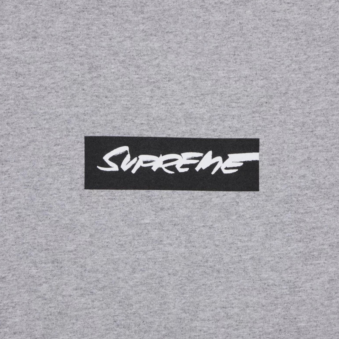 Supreme Futura Box Logo Tee Heather Grey