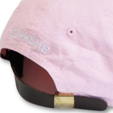 Supreme Washed Chambray S Logo 6-Panel Pink