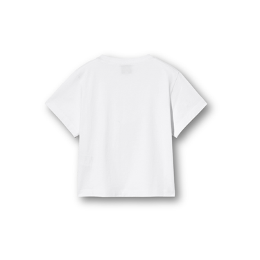 Marithé François Girbaud W Ribbon Graphic Crop Tee White