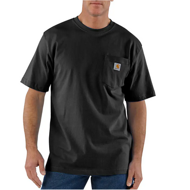Carhartt Men's Loose Fit Heavyweight Short-Sleeve Pocket T-Shirt Black
