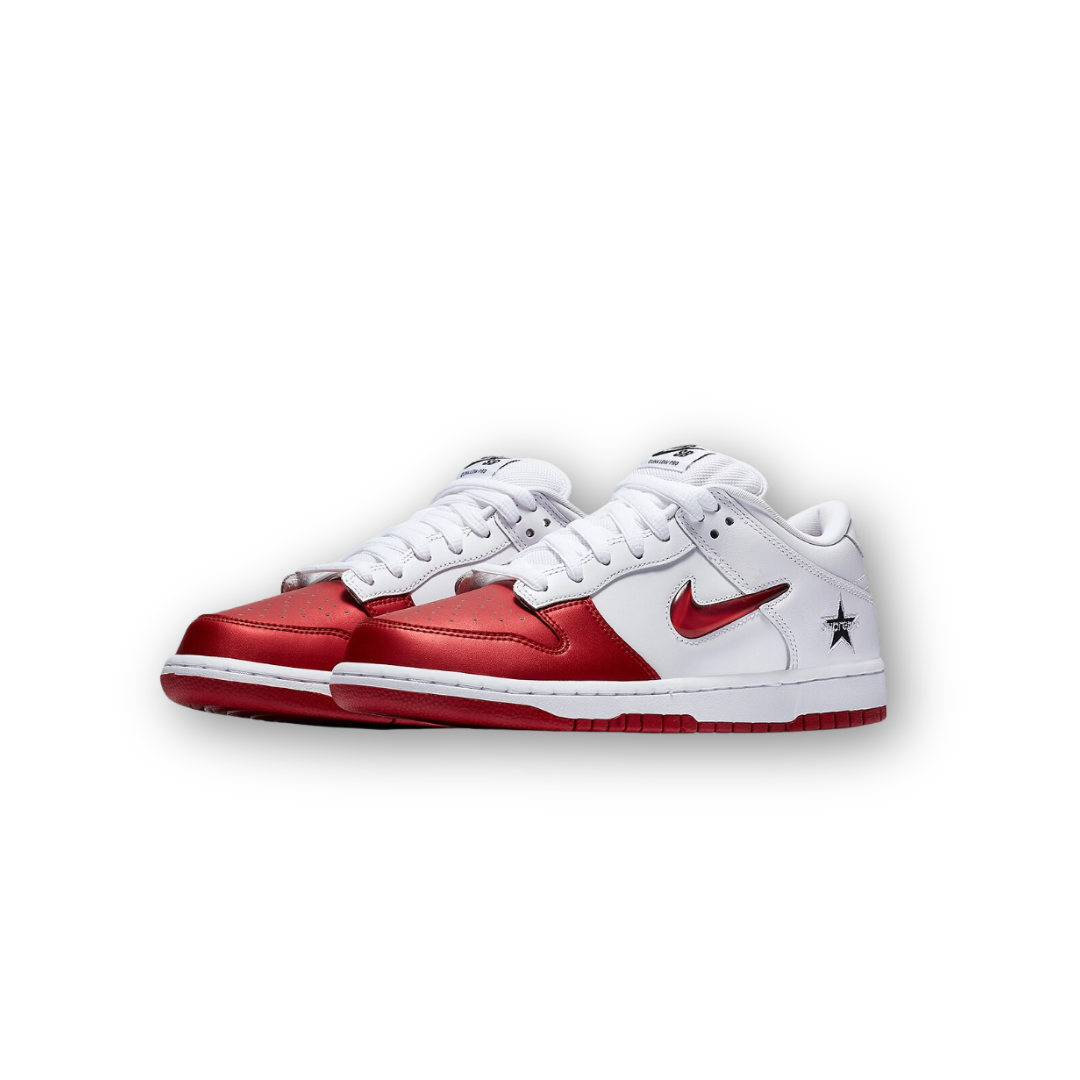 Nike SB Dunk Low Supreme Jewel Swoosh Red – Drop Streetwear