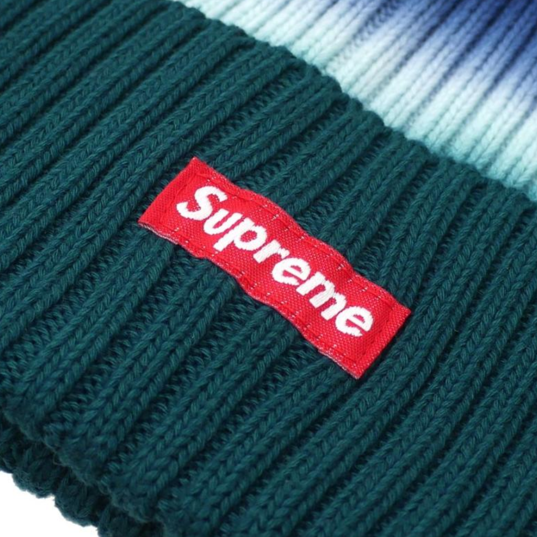 Supreme Overdyed Beanie Teal Tie Dye