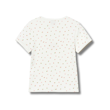 Marithé François Girbaud W Flower Short Sleeve Tee White