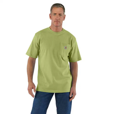 Carhartt Men's Loose Fit Heavyweight Short-Sleeve Pocket T-Shirt Algae Green