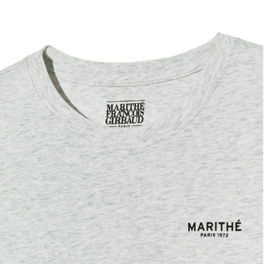 Marithé François Girbaud W Small Regular Logo Tee Light Heather Gray