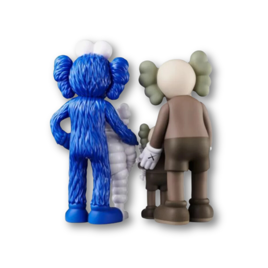 KAWS Family Vinyl Figures Brown/Blue/White