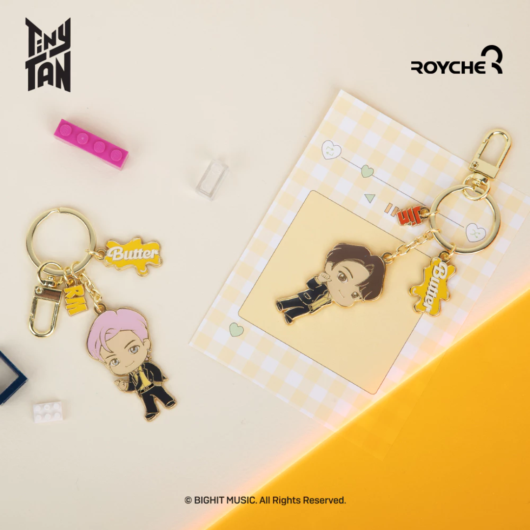 BTS TinyTAN Butter Swing Metal Keyring