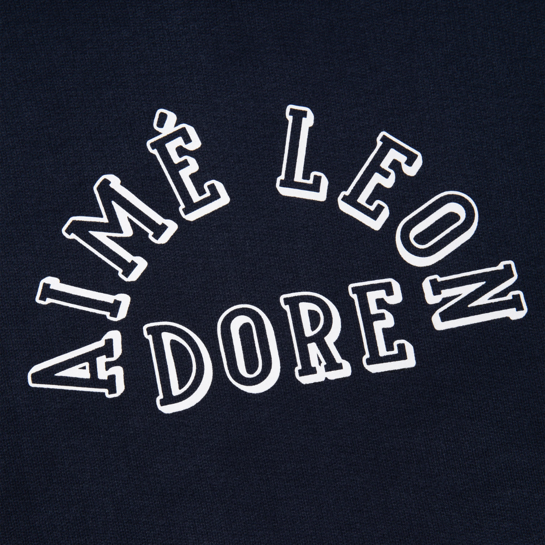Aimé Leon Dore Collegiate Logo Hoodie Navy Blazer