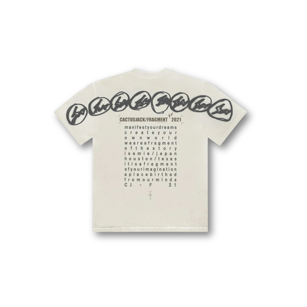 Travis Scott Cactus Jack For Fragment Manifest T-Shirt White