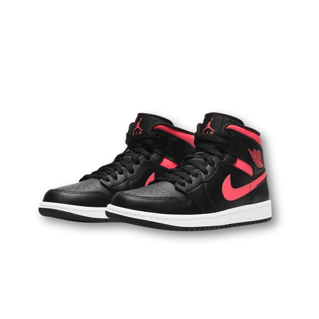 Air Jordan 1 Mid Black Siren Red (W)