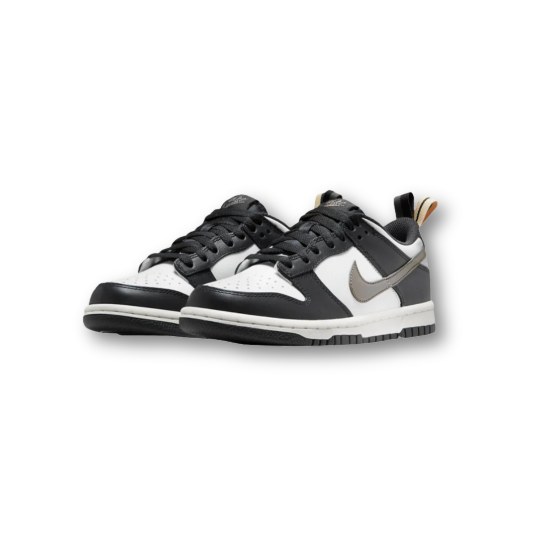 Nike Dunk Low Black White Metallic (GS)