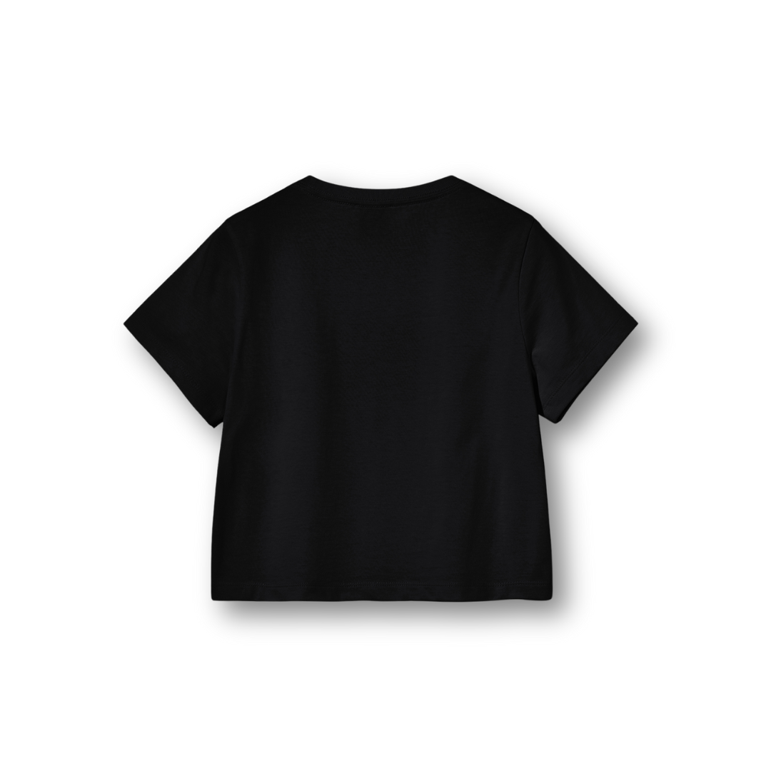 Marithé François Girbaud Mouvement W Aerocool Crop Tee Black