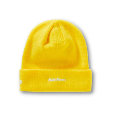 Supreme New Era Cross Box Logo Beanie Lemon
