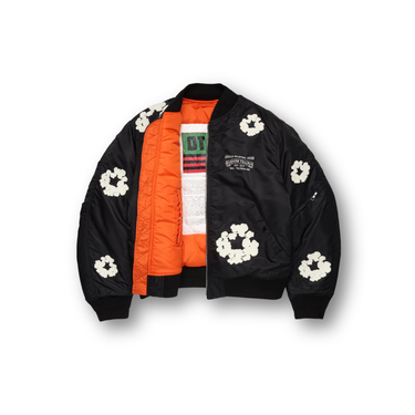 Denim Tears Cotton Wreath MA-1 Bomber Jacket Black