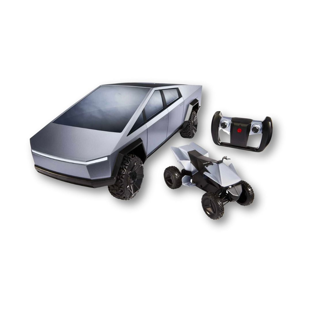Hot Wheels x Tesla Cybertruck 1:10 Scale RC Car (2021 Version w/ Cyberquad)