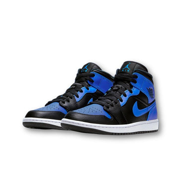 Jordan 1 Mid Hyper Royal Tumbled Leather (GS)