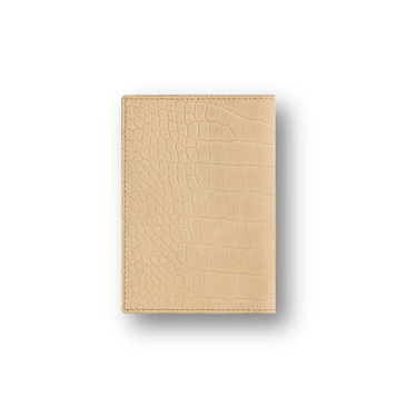 Aimé Leon Dore Croc-Embossed Nubuck Passport Holder Tan