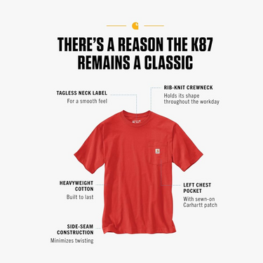 Carhartt Men's Loose Fit Heavyweight Short-Sleeve Pocket T-Shirt Roasted Tomato