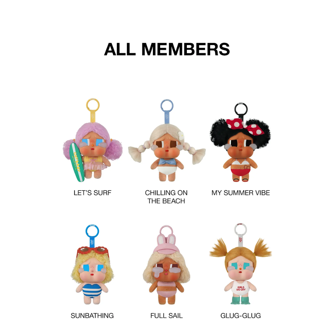 Pop Mart Crybaby Vacation Mode On Series Vinyl Plush Pendant *Individual