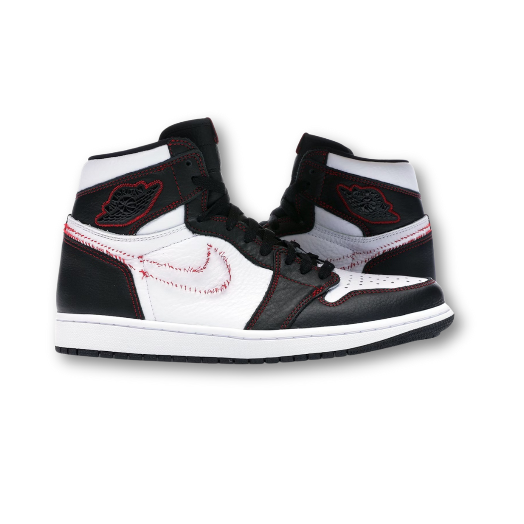 Jordan 1 Retro High Defiant White Black Gym Red