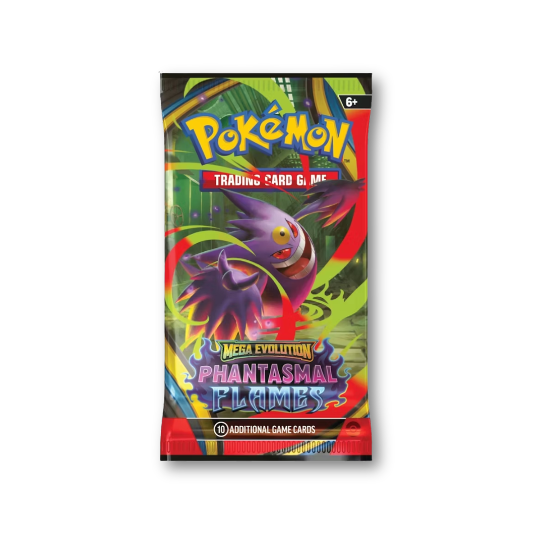 2025 Pokémon Mega Evolution Phantasmal Flames Mega Gengar Booster Pack