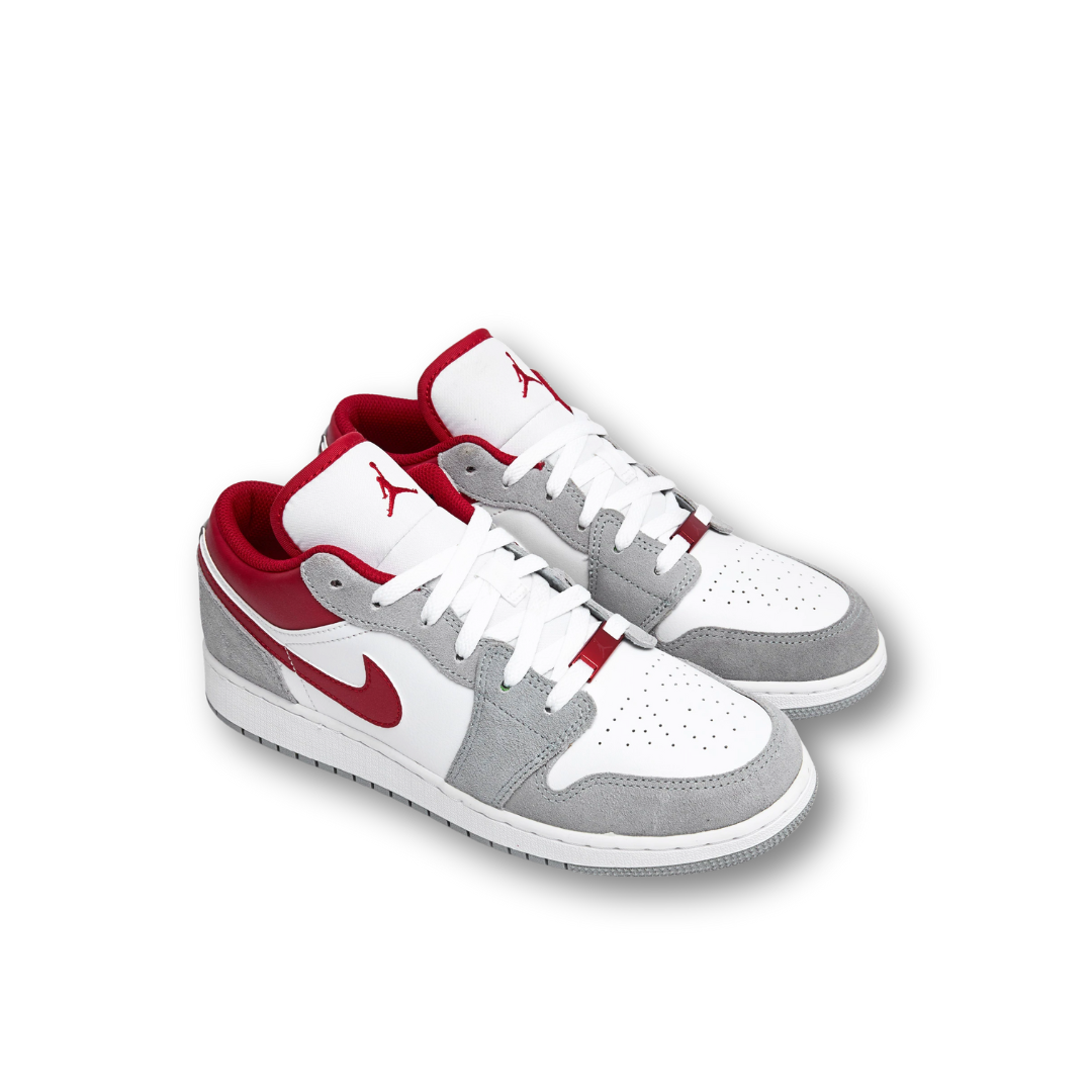 Nike Air Jordan 1 Low SE Light Smoke Grey Gym Red (GS)