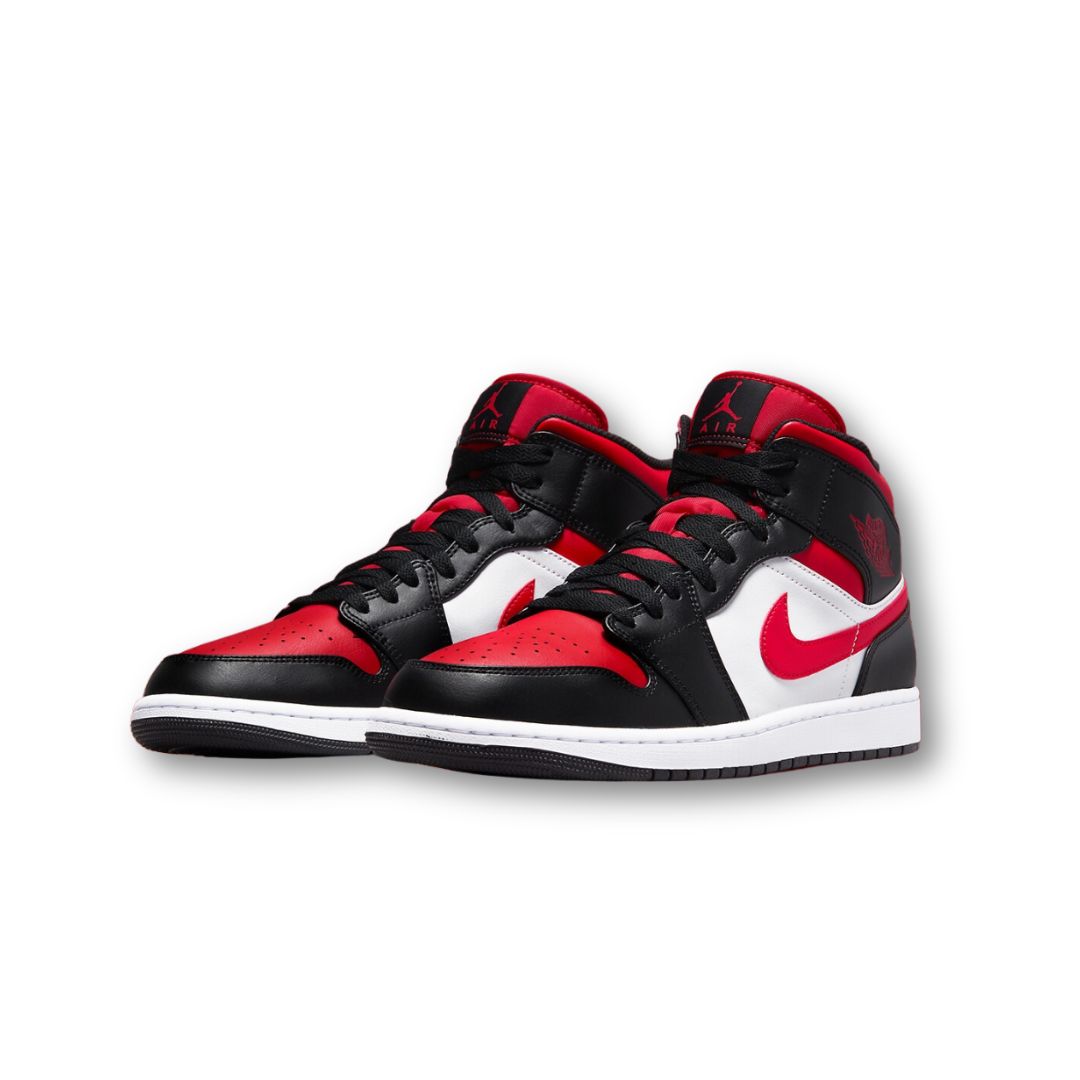 Air Jordan 1 Mid Black Fire Red (GS)