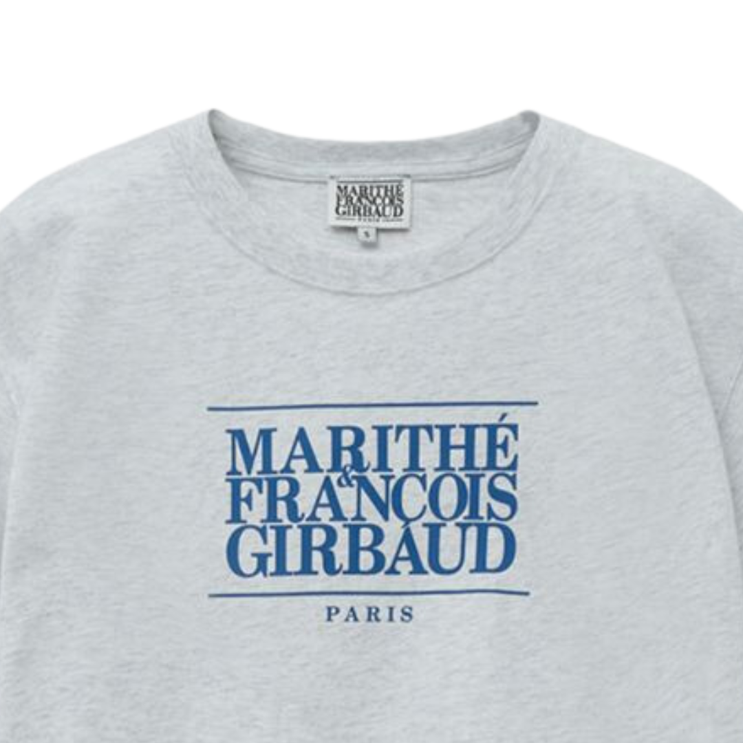 Marithé François Girbaud Classic Logo Tee Light Heather Gray