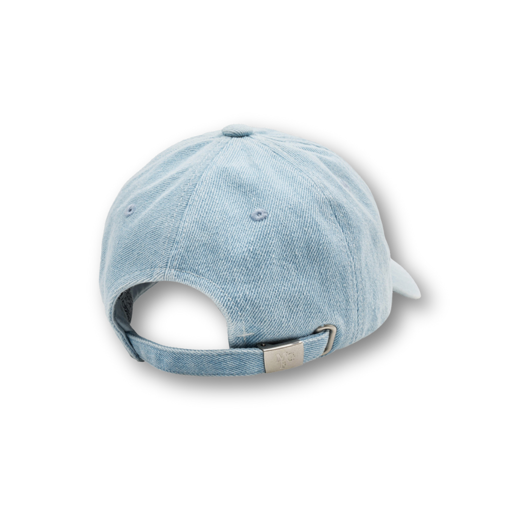 Marithé François Girbaud Denim Washing Logo Ball Cap Light Blue