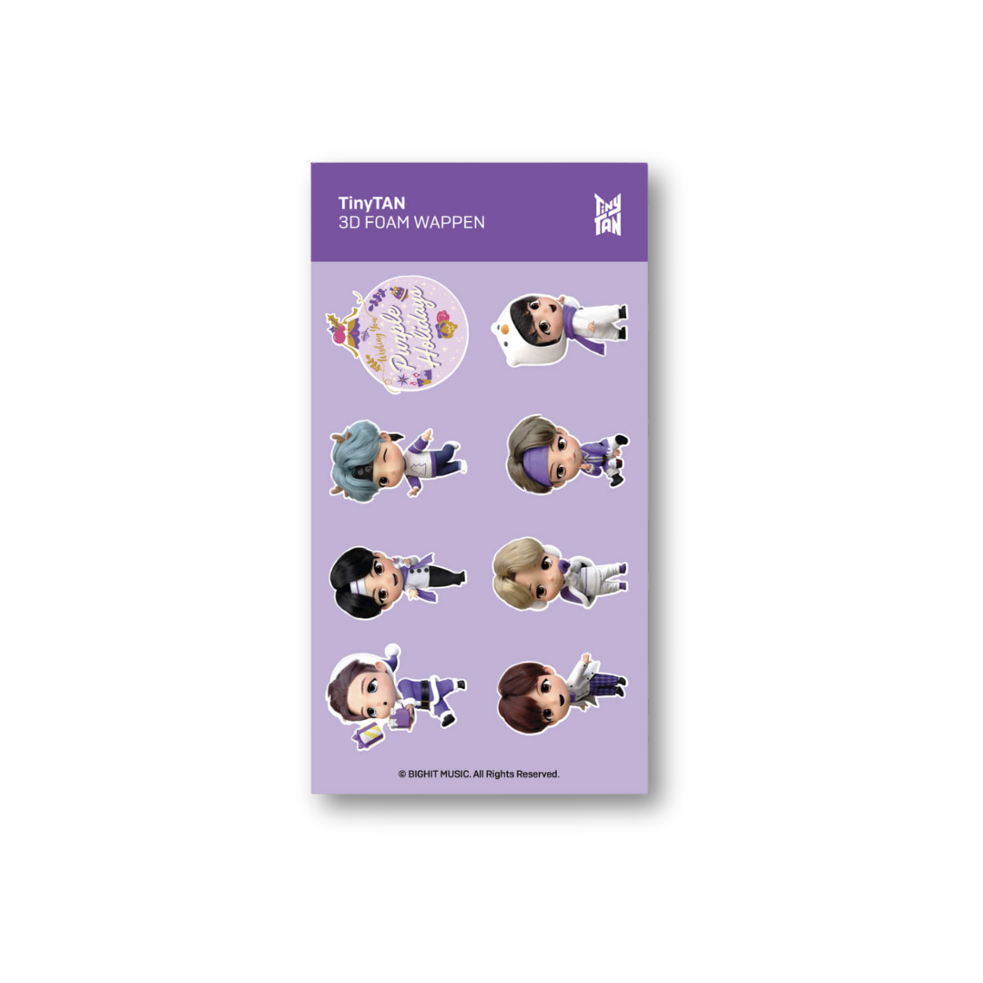 TinyTAN 3D Wappen Purple Holidays