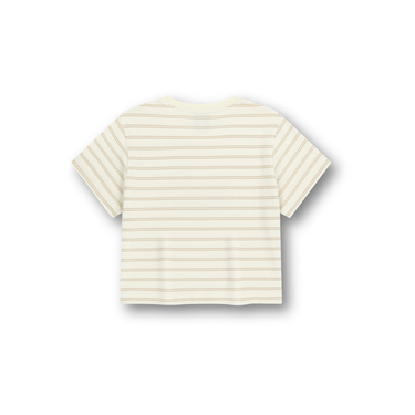 Marithé François Girbaud W Classic Logo Crop Tee Ivory