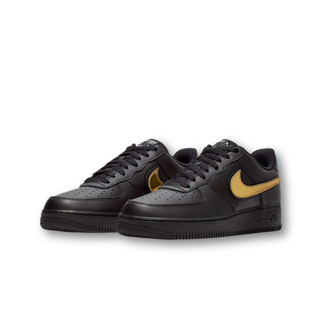 Nike Air Force Black Metallic Gold Removable Swoosh Pack – Drop