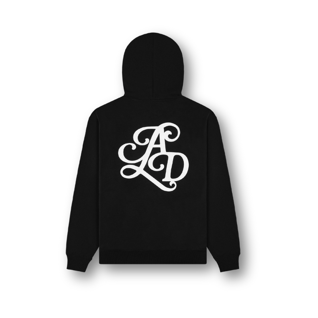 Aimé Leon Dore Monogram Hoodie Jet Black