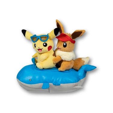 Pokemon Center Original Seasonal Celebrations Pikachu & Eevee Summer Days Plush