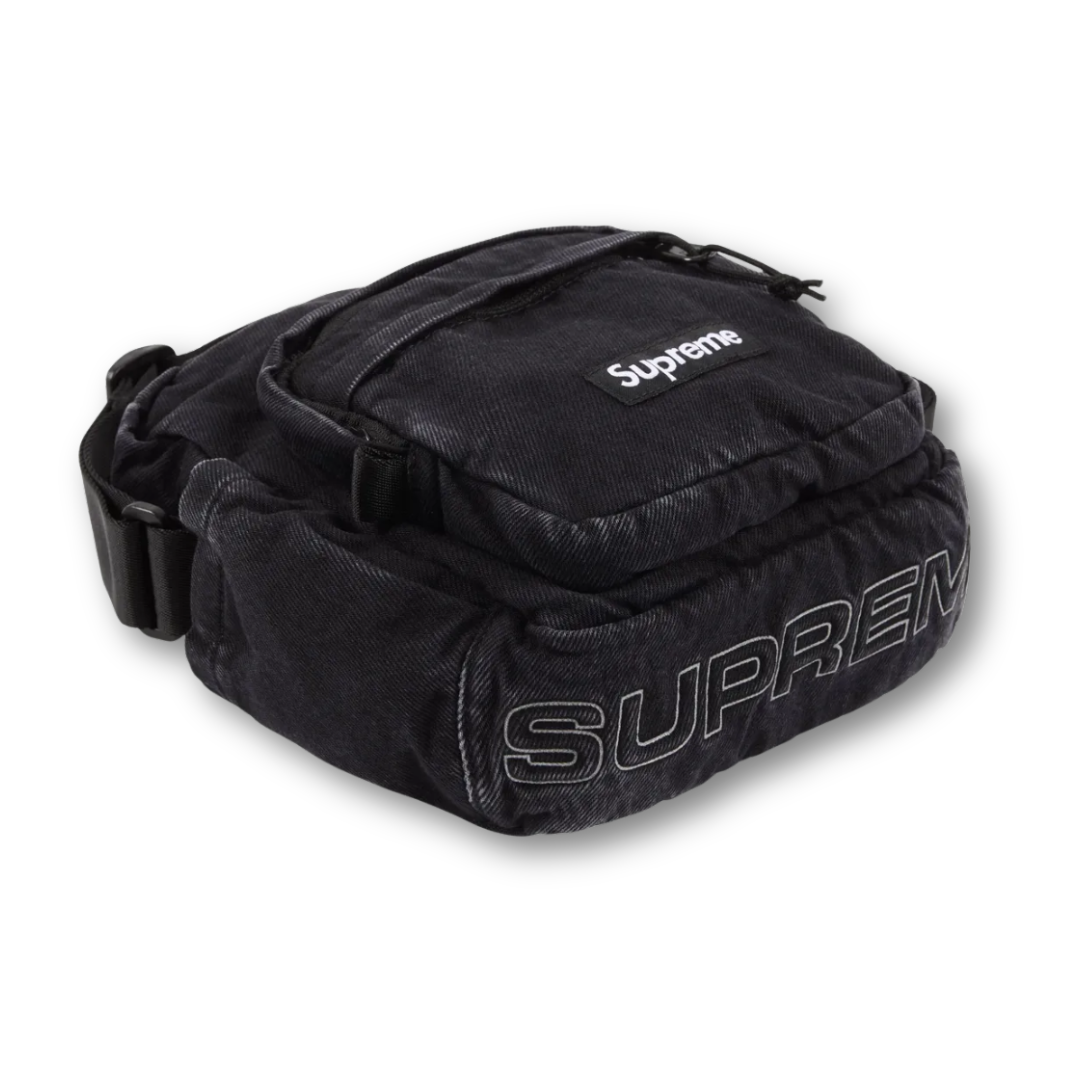 Supreme Denim Shoulder Bag Black (FW25)